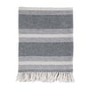 Alpine Cotton Throw Blanket   Grey /  Ivory