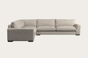 nkuku Guddu Left Hand Corner Sofa | Make To Order | Grand | Brera Linen Natural