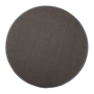 Sisal Grey with Dark Grey Border Rug - 200cm Dia Circle