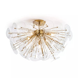 Poppy Glass Semi Flush Mount