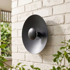 Mykolas IP54 wall light in black
