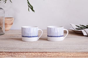 nkuku Iba Mug Set Of 2 | Tableware | Indigo | Small ()