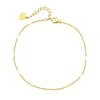 Flattened Curb Chain Anklet Gold