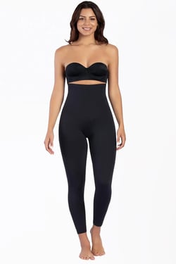 High Waist Leggings Stunning Shape - Black / 2XL
