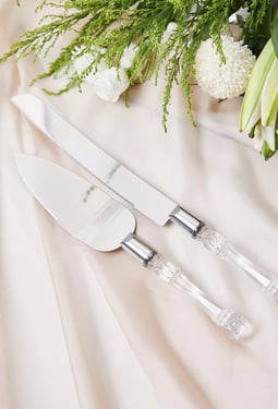 AW Cake Knife Cutting Set for Wedding