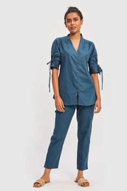 The Real Teal Set - Poplin Blue / 3XL