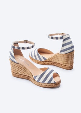 Aiguafreda Archive Canvas Espadrille Sandal Wedges