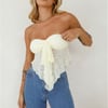 Sweet Berry Strapless Crop Top Yellow