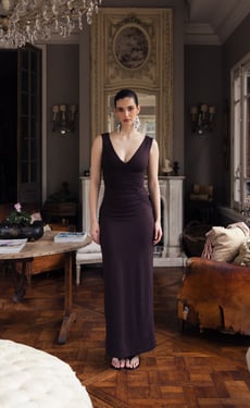 Viola Maxi Dress (Chocolate) - US 2