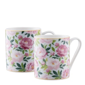 Aynsley Pink Peony Mugs - Extra 25% off with LC25
