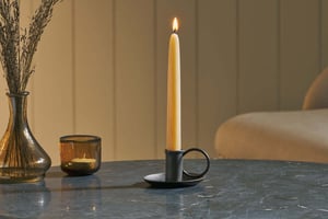 nkuku Amri Iron Candlestick | Candles Holders & Lanterns | One Size | Antique Black