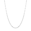Flattened Rolo Chain Necklace Silver