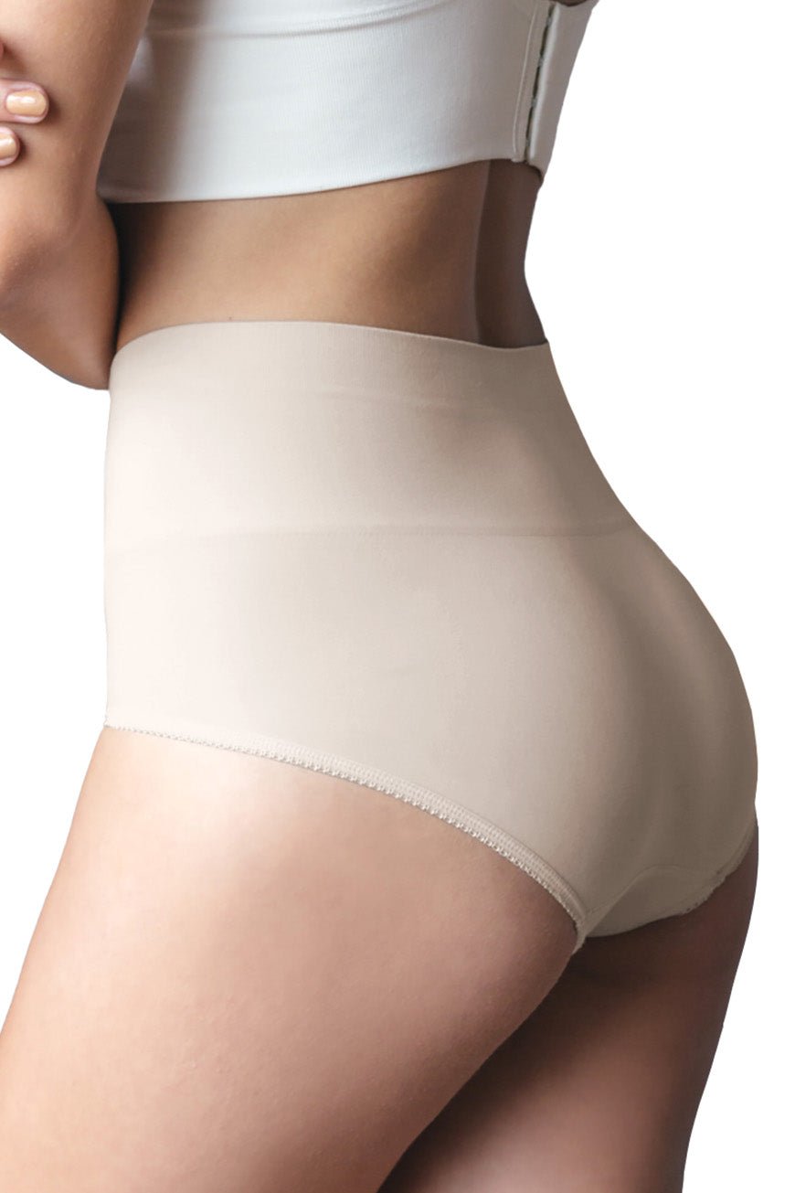 Seamless Control Panty with Double-Layer Waist - Nude / XL