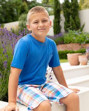 Sandy Kids Unisex Jersey T-shirt and Check Shorty Set - 12-13