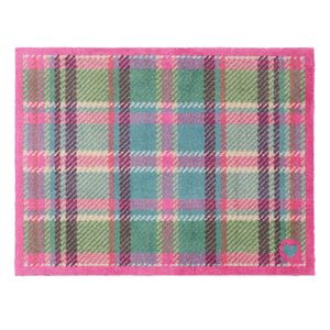 Tartan Pink/Green Charity Doormat - 65x85cm
