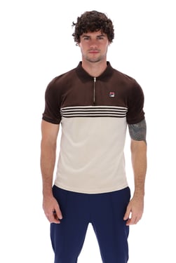 Lennox Stripe Velour Polo - 3XL
