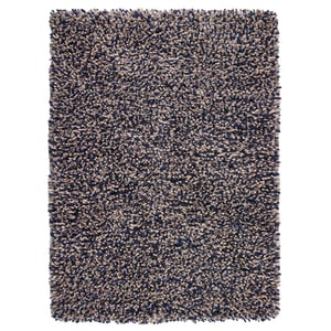 Rocks Shaggy Wool Rug Navy - 160x230cm