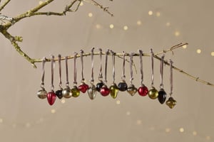 nkuku Adisa Bauble Jar Set Of 16 | Christmas Decorations | Mixed Colours | Baubles - 13 x 11 cm (Diameter)