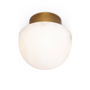 Parker Alabaster Natural Brass & Stone Flush Mount