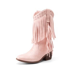 DREAM PAIRS Girls    Tassel Star Western Cowgirl Boots