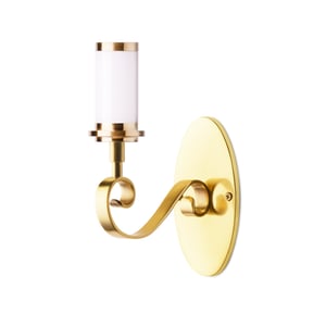 Tagliatelle rechargeable wall fitting in antique brass