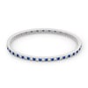 Jeulia Alternating Round Cut Sterling Silver Bangle
