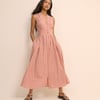 Gingham Sleeveless Starlight Midi Dress