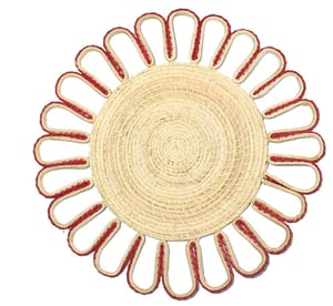 Florentina Handwoven Iraca Palm Placemat - Red