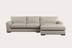 nkuku Guddu Right Hand Chaise Sofa | Make To Order | Medium | Brera Linen Natural