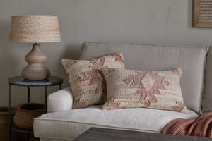 nkuku Nila Gul Cushion Cover | Textiles | Rust | 50 x 50 cm