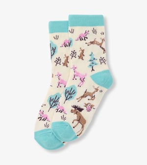 Women's Forest Animals Crew Socks