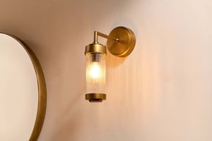 nkuku Akurdi Bathroom Single Wall Lamp | Lights | One Size | Clear