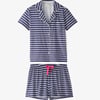 Women's Nautical Stripes Polyknit Short Pajama Set