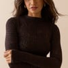 Snake Print Jersey High Neck Top