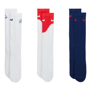 Nike USA Everyday Script 3 Pack Socks / XL