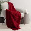 QE Home Mini Bubble Throw in Cherry Red, Geometric