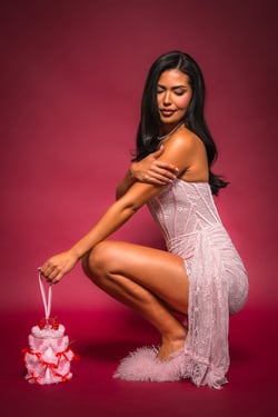 AKIRA Wrap Me In Lace Mini Dress | Pink | Size 1X
