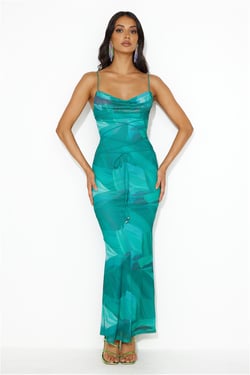 Sweet Spot Mesh Maxi Dress Green