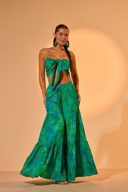 AKIRA Into The Garden Palazzo Pants | Green | Size 1X