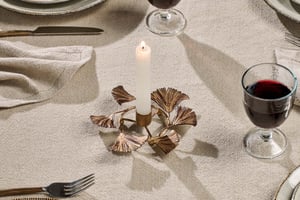 nkuku Khamilla Candle Holder | Christmas Decorations | One Size | Gold