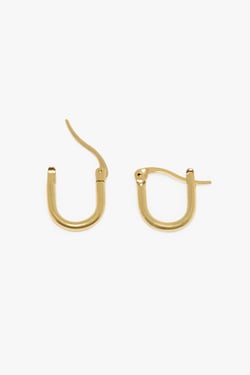 Victoria Beckham Medium Hoop Earrings - ONE SIZE - Womens