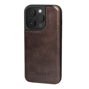 iPhone 15 Pro Leather Bumper Case (with MagSafe Charging) - Dark Brown