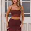 No Secrets Mesh Crop Top Chocolate