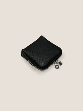 Cowhide Jewelry Pouch - Black / One Size