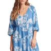 Tie Dye Tier Kaftan Azure - S