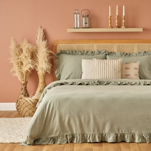 Brenta Cotton Duvet Set - Green