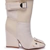 AKIRA Azalea Wang Allona Bone Chunky Square Toe Boot | Size 11