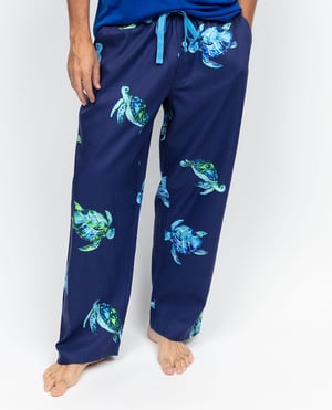 Ashley Mens Turtle Print Pyjama Bottoms - XL
