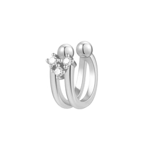 Three Star Ear Cuff Sterling Silver