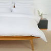 Parker White Linen King Duvet Set